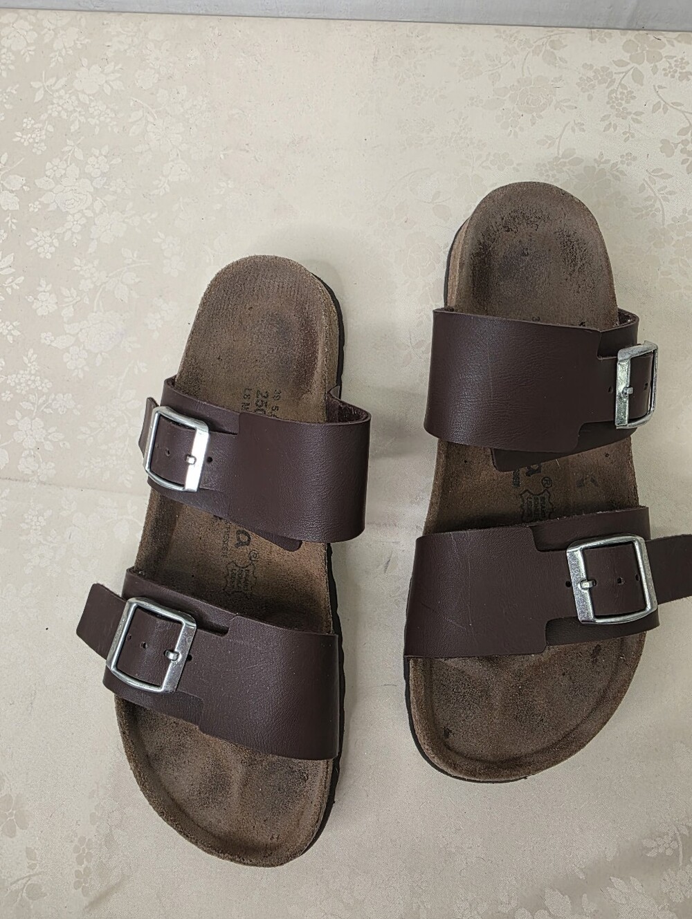 Betula by Birkenstock Double Strap Slide Sandals Brown Size 39 L8 - Picture 4 of 8